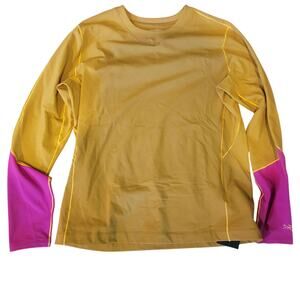 Arc'teryx Rho Lightweight Baselayer Crew Neck Top Women's XL Yukon Amaranthus